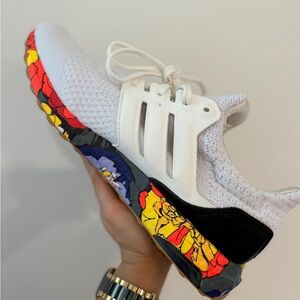 Adidas Women's White Sneakers with Floral Accents